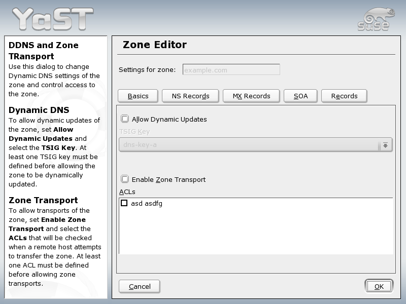 DNS Server: Zone Editor (Basic)