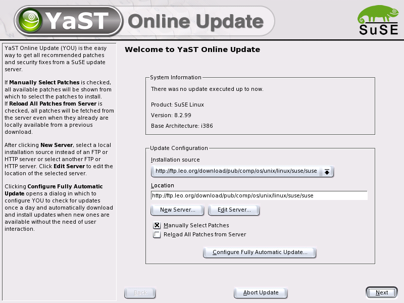 YaST Online Update