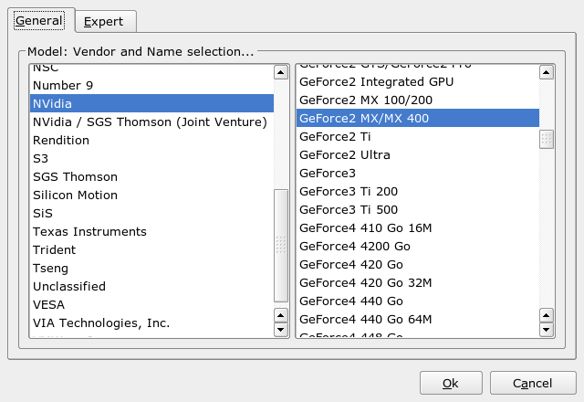 Selecting the Graphics Card