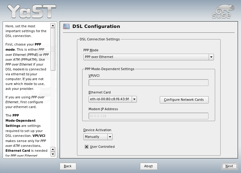 DSL Configuration