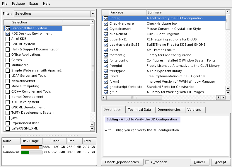 Installing and Removing Software with the YaST Package Manager