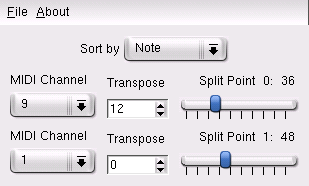 Configuring Split Zones with QMidiRoute